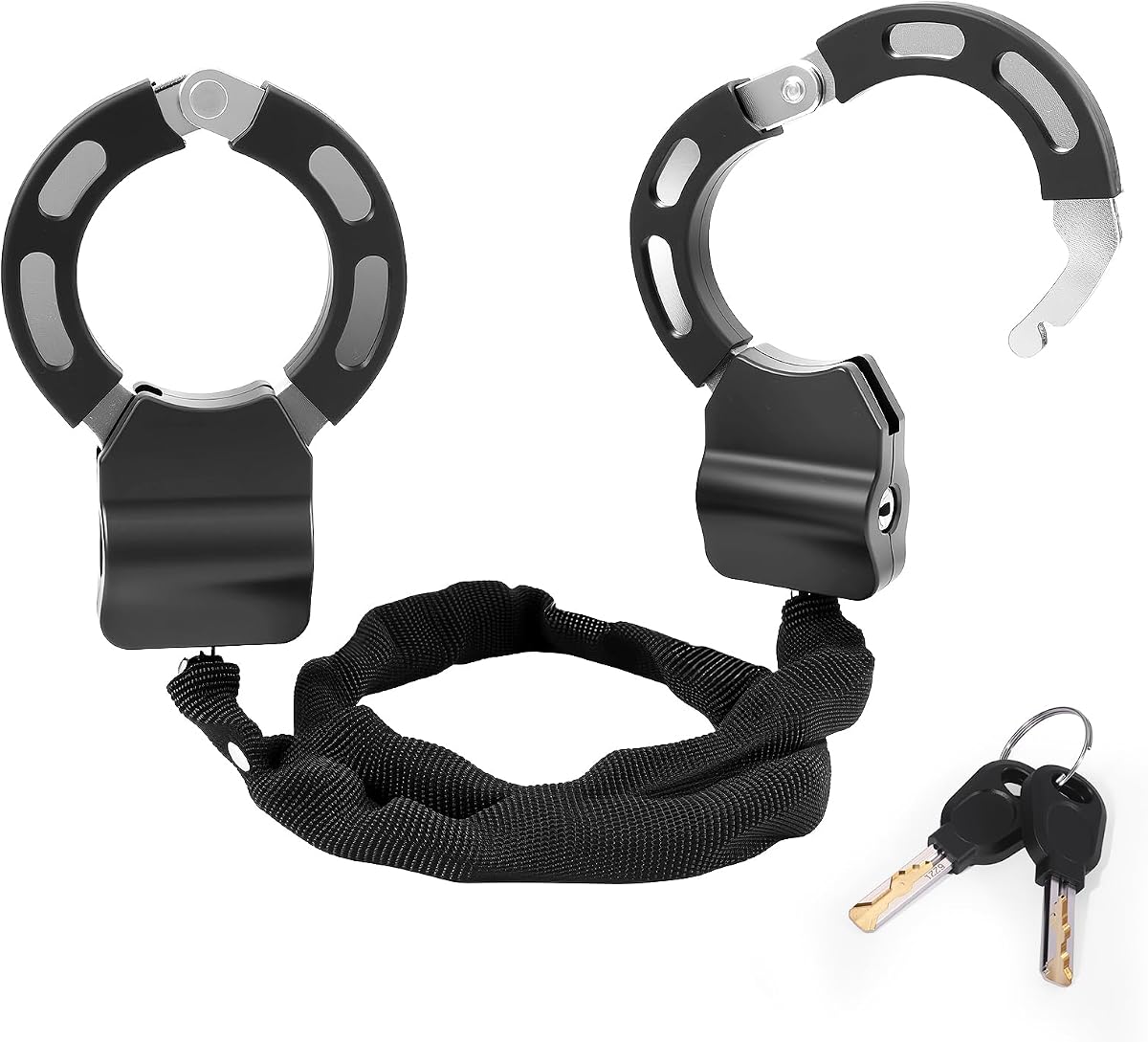 Ver especificaciones técnicas y precio actualizado de Candado Patinete Electrico, Candado Bicicleta Antirrobo, Cadena Moto, para Scooters, Bicicletas Eléctricas, Cochecito Fotografía técnica oficial de Candado Patinete Electrico, Candado Bicicleta Antirrobo, Cadena Moto, para Scooters, Bicicletas Eléctricas, Cochecito - Vista frontal con fondo blanco