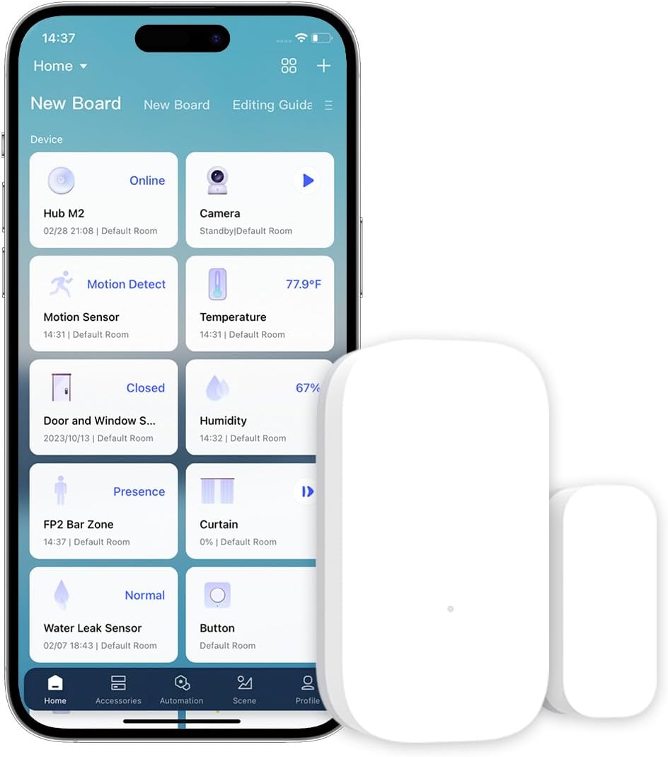 Ver especificaciones técnicas y precio actualizado de Aqara Sensor de Puertas y Ventanas, Requiere AQARA HUB, Conexión Zigbee Fotografía técnica oficial de Aqara Sensor de Puertas y Ventanas, Requiere AQARA HUB, Conexión Zigbee - Vista frontal con fondo blanco