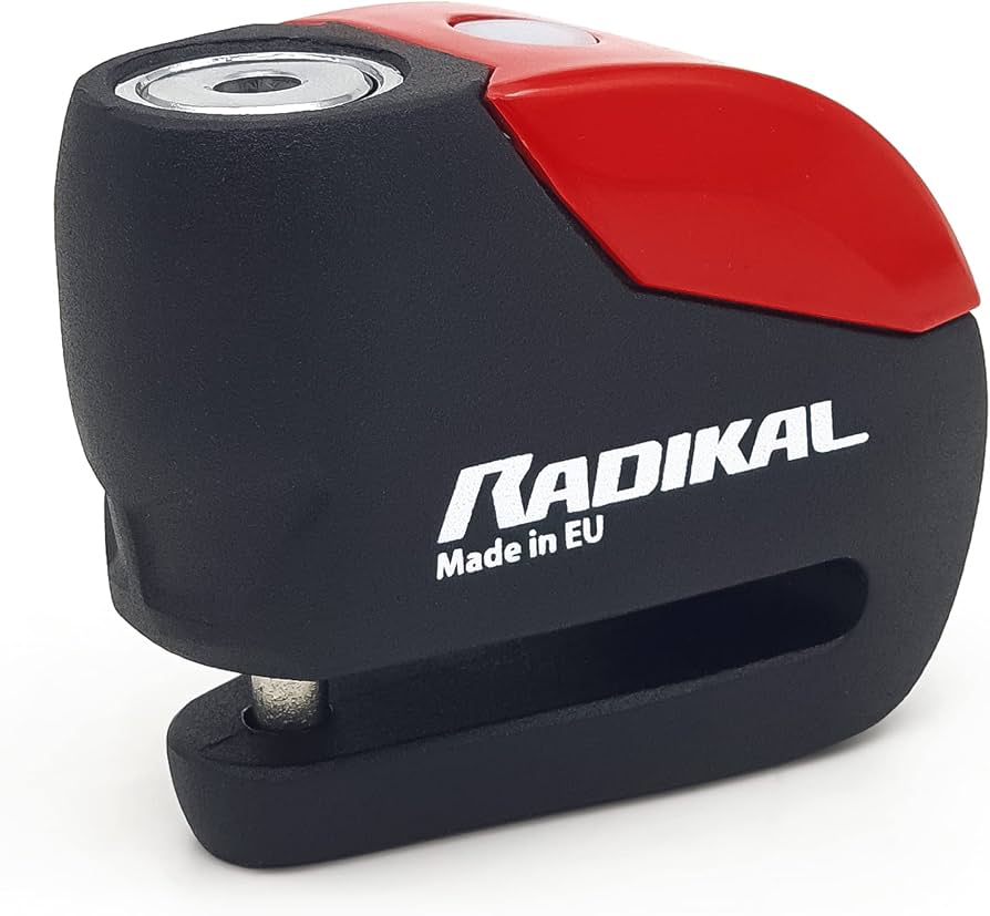 Leer artículo completo: Cómo Proteger tu Moto en la Calle: Candados de Disco con Alarma de 120 dB, Sensores Triaxiales y Pasadores Antirrobo Candado de disco para moto RADIKAL RK9 con alarma de 120 dB y pasador de acero endurecido