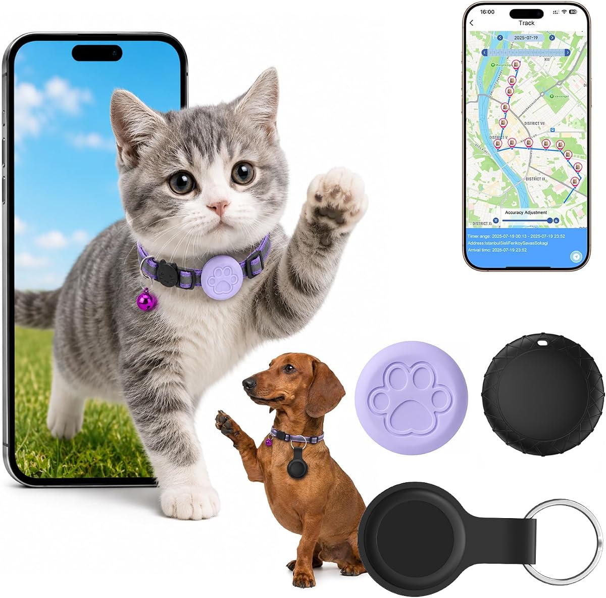 Ver especificaciones técnicas y precio actualizado de Localizador GPS Perros, GPS Gatos Sin Suscripción, Posicionamiento Global en Tiempo Real, Collar Fotografía técnica oficial de Localizador GPS Perros, GPS Gatos Sin Suscripción, Posicionamiento Global en Tiempo Real, Collar - Vista frontal con fondo blanco