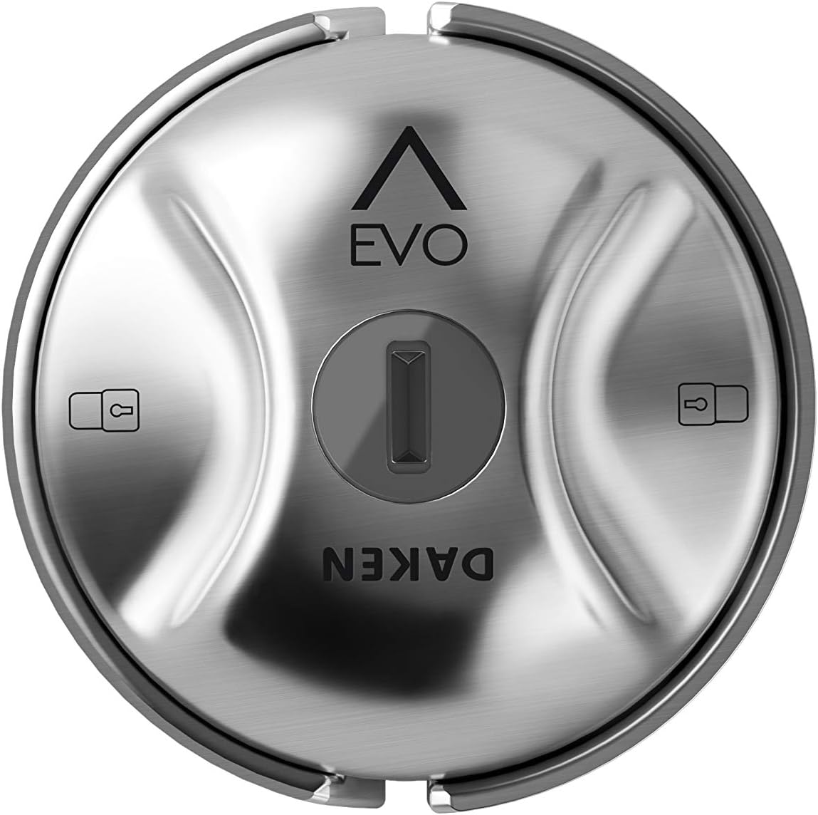 Fotografía técnica oficial de DAKEN Saturn Evo Single - 1 Cerradura Antirrobo para Vehículos Comerciales e Industriales - Vista frontal con fondo blanco