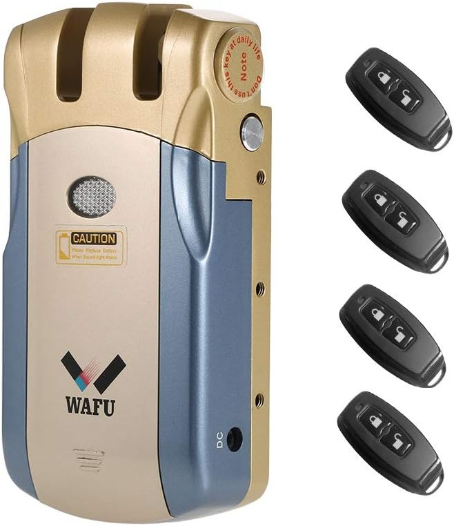 Ver especificaciones técnicas y precio actualizado de Cerradura de Control Remoto inalámbrico Seguridad Invisible Entrada de la Puerta sin Llave Fotografía técnica oficial de Cerradura de Control Remoto inalámbrico Seguridad Invisible Entrada de la Puerta sin Llave - Vista frontal con fondo blanco