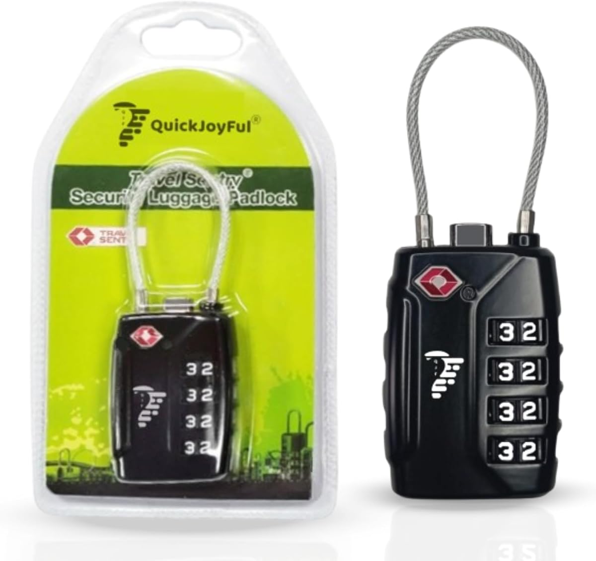 Ver especificaciones técnicas y precio actualizado de Candado Maleta TSA con Combinación de 4 Dígitos – Seguridad Aprobada para Viajes Fotografía técnica oficial de Candado Maleta TSA con Combinación de 4 Dígitos – Seguridad Aprobada para Viajes - Vista frontal con fondo blanco