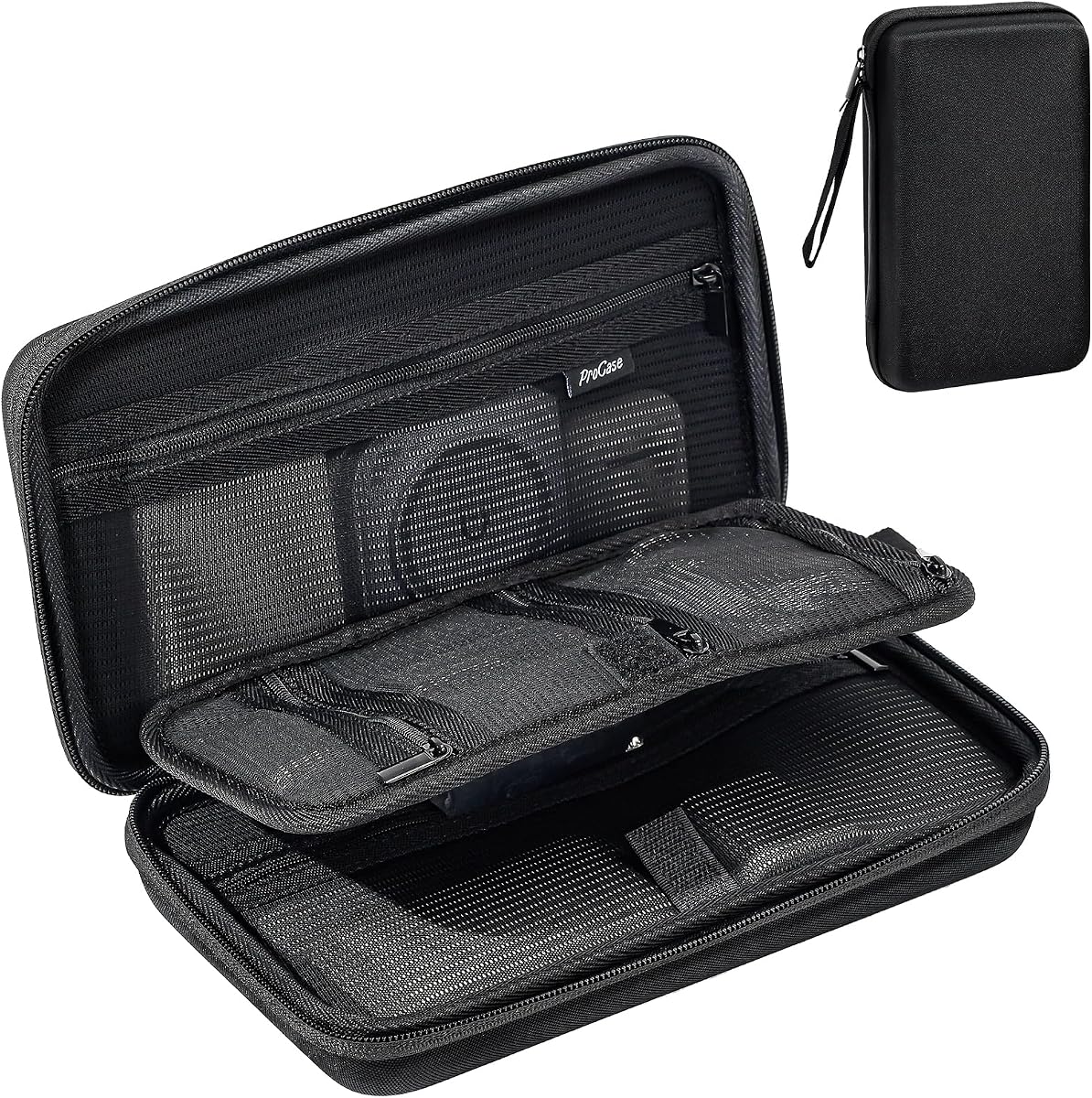 Ver especificaciones técnicas y precio actualizado de Procase Estuche Duro de Viaje para Gadget Electrónicos, Bolsa Organizador para Accesorios Cargador Fotografía técnica oficial de Procase Estuche Duro de Viaje para Gadget Electrónicos, Bolsa Organizador para Accesorios Cargador - Vista frontal con fondo blanco