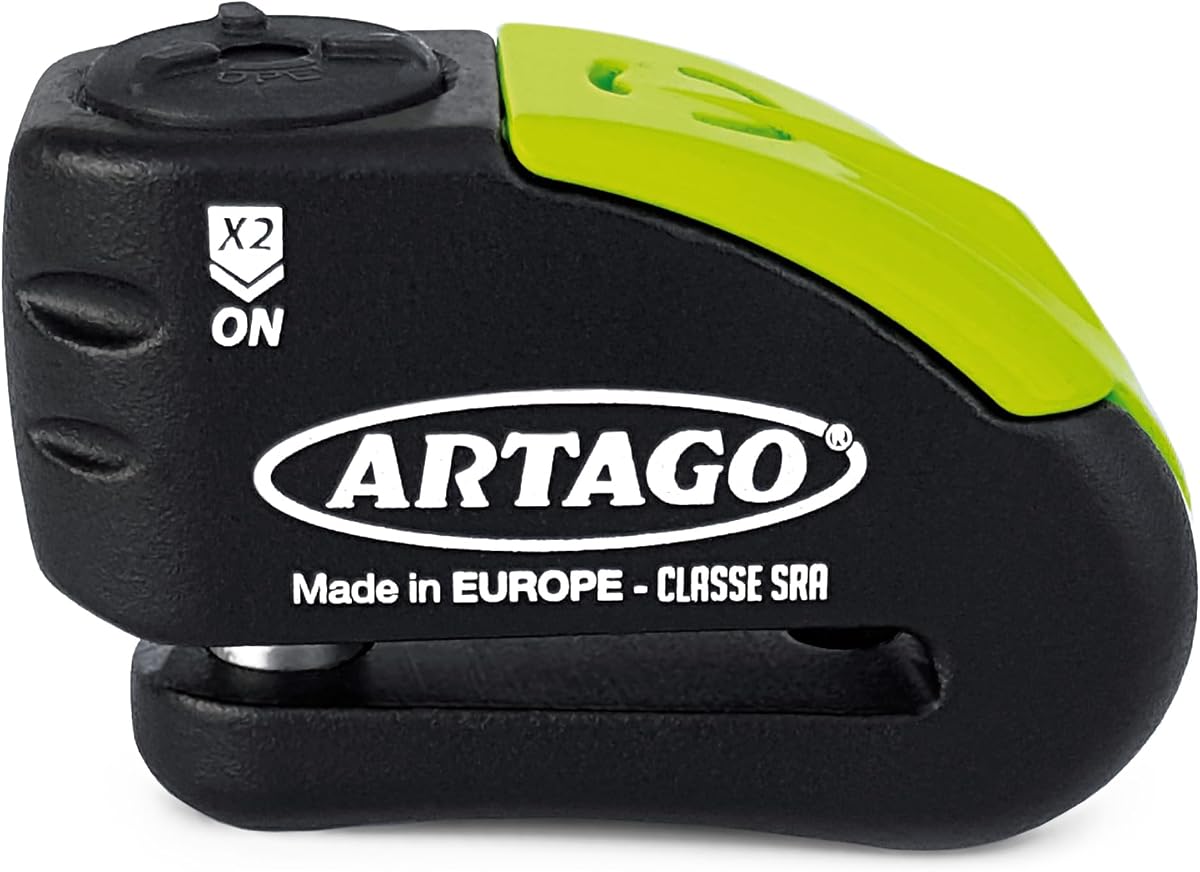 Ver especificaciones técnicas y precio actualizado de ARTAGO 30X14 Candado Moto Alta Gama, Antirrobo Disco 2en1 | Alarma Inteligente, Don't Fotografía técnica oficial de ARTAGO 30X14 Candado Moto Alta Gama, Antirrobo Disco 2en1 | Alarma Inteligente, Don't - Vista frontal con fondo blanco