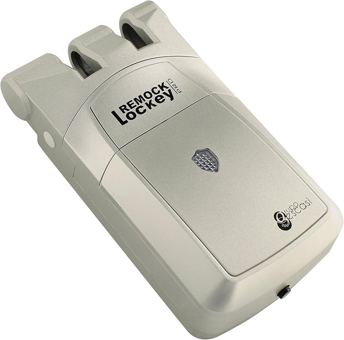 Fotografía técnica oficial de REMOCK RLP4G Cerradura de Seguridad Invisible con 4 mandos, 3 W, 3 V - Vista frontal con fondo blanco
