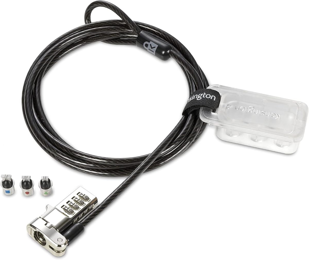 Ver especificaciones técnicas y precio actualizado de Kensington Kit de Seguridad 3-en-1 para Portátiles, Dispositivo Antirrobo para Ordenadores, Cable Fotografía técnica oficial de Kensington Kit de Seguridad 3-en-1 para Portátiles, Dispositivo Antirrobo para Ordenadores, Cable - Vista frontal con fondo blanco