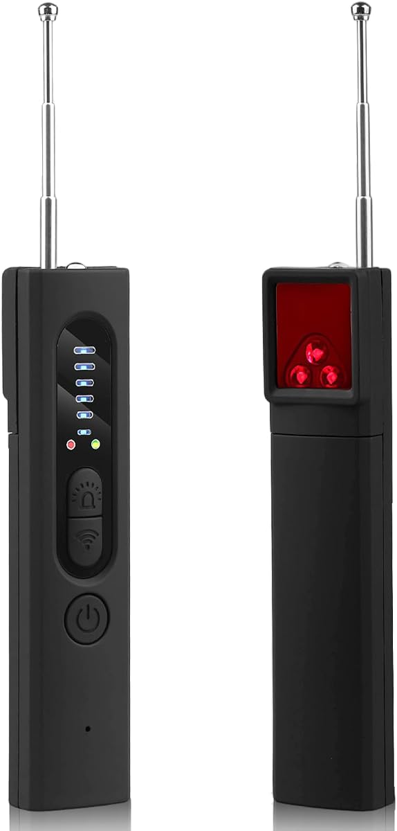 Ver especificaciones técnicas y precio actualizado de Detector de Cámaras y Micrófonos Ocultos 4 en 1, Antiespía Portátil con Detección Fotografía técnica oficial de Detector de Cámaras y Micrófonos Ocultos 4 en 1, Antiespía Portátil con Detección - Vista frontal con fondo blanco