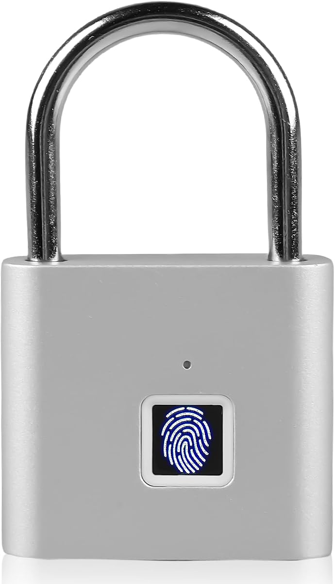 Ver especificaciones técnicas y precio actualizado de Candado de huellas dactilares, cerradura con huella digital, cerradura inteligente resistente al agua Fotografía técnica oficial de Candado de huellas dactilares, cerradura con huella digital, cerradura inteligente resistente al agua - Vista frontal con fondo blanco