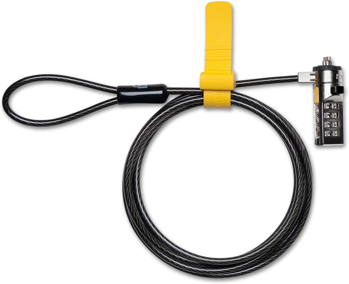 Ver especificaciones técnicas y precio actualizado de Kensington K64673AM – Candado de Cable de combinación para portátiles/Otros | Cable resistente Fotografía técnica oficial de Kensington K64673AM – Candado de Cable de combinación para portátiles/Otros | Cable resistente - Vista frontal con fondo blanco