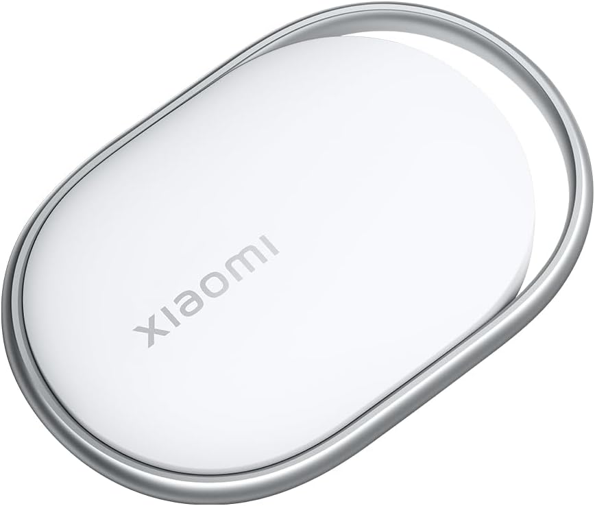 Fotografía técnica oficial de XIAOMI Smart Tag, localizador IP67, batería 1 año, 1 Unidad | Compatible - Vista frontal con fondo blanco