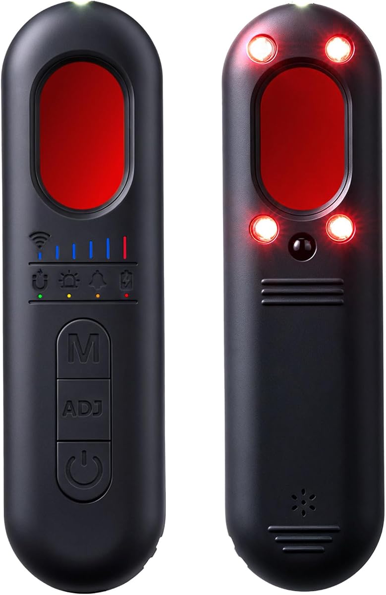 Ver especificaciones técnicas y precio actualizado de Mcbazel Detector de Cámaras Ocultas, Recargable Anti Espía Señal RF | 4 Fotografía técnica oficial de Mcbazel Detector de Cámaras Ocultas, Recargable Anti Espía Señal RF | 4 - Vista frontal con fondo blanco