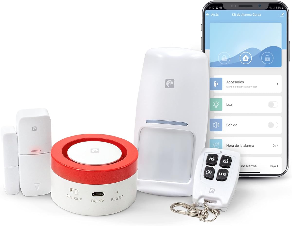Ver especificaciones técnicas y precio actualizado de Garza Smart - Kit Sistema de Alarma Inteligente Wifi para el hogar, Sirena Fotografía técnica oficial de Garza Smart - Kit Sistema de Alarma Inteligente Wifi para el hogar, Sirena - Vista frontal con fondo blanco