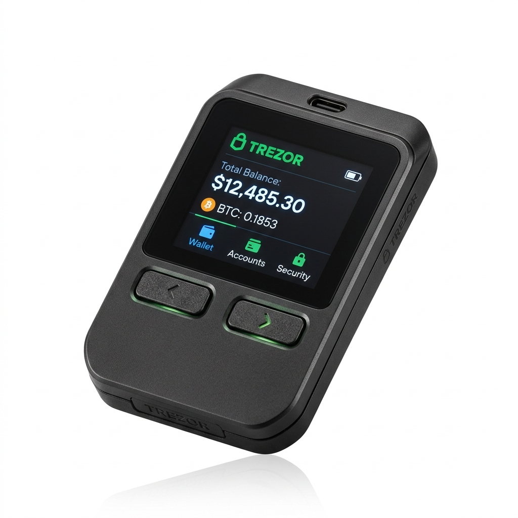 Ver producto en Amazon: Trezor Safe 5 (Hardware Wallet Táctil) Dispositivo recomendado: Trezor Safe 5 (Hardware Wallet Táctil)