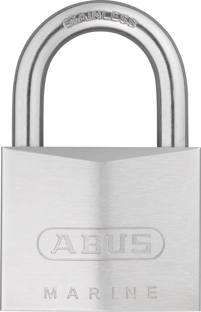 Fotografía técnica oficial de ABUS Candado Marine 75IB/50 - resistente a la intemperie - cuerpo del candado - Vista frontal con fondo blanco