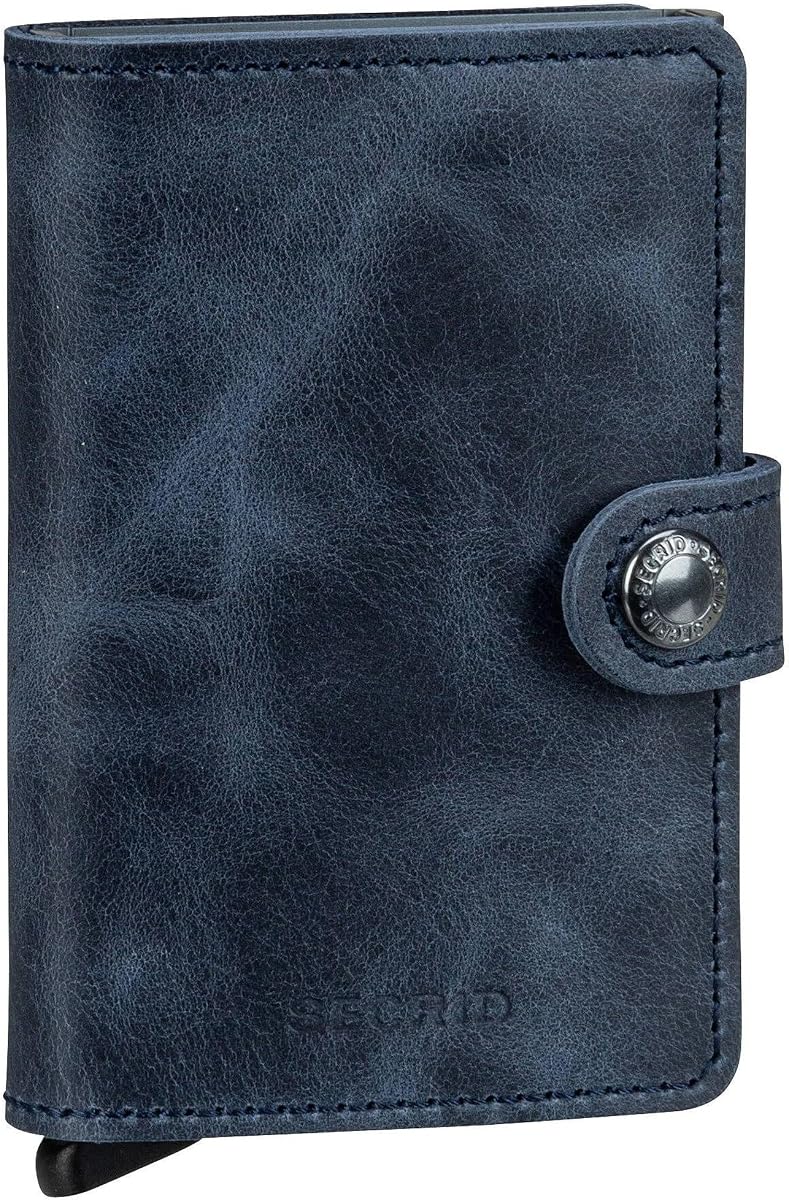 Fotografía técnica oficial de Vaultskin Manhattan Cartera Bifold Delgada de Cuero Italiano con Protección RFID - Vista frontal con fondo blanco