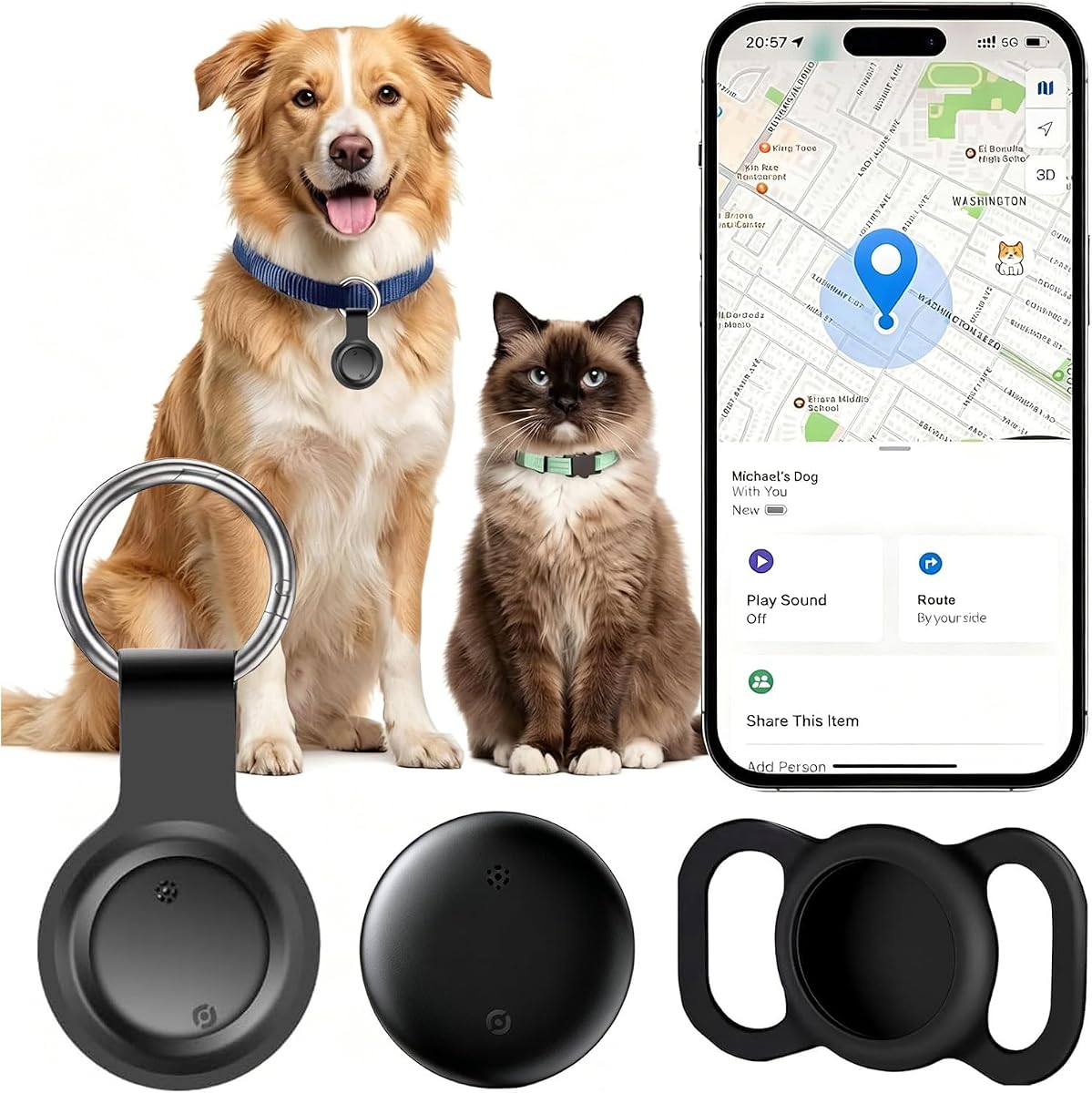 Ver especificaciones técnicas y precio actualizado de Collar GPS Gatos, Localizador GPS Perros Posicionamiento Global en Tiempo Real, GPS Perros/Gatos Fotografía técnica oficial de Collar GPS Gatos, Localizador GPS Perros Posicionamiento Global en Tiempo Real, GPS Perros/Gatos - Vista frontal con fondo blanco